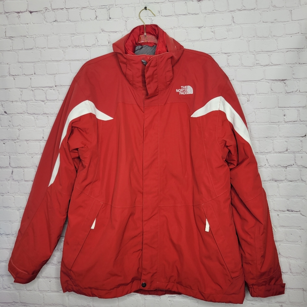 The North Face Hyvent Red Winter 2 in 1 Ski Jacket SHELL and Jacket Det Men's L